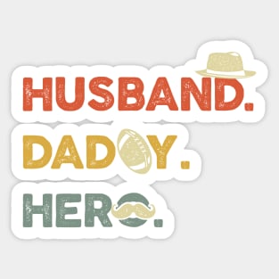 Husband Daddy Protector Hero Gift For Dad Fathers Day Bday Sticker